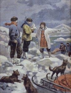 Searching for Andree News illustration from Le Petit Journal Supplement illustre 4th September 1898