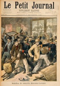 Rebellion of conscripts from Alsace Lorraine from Le Petit Journal 1st November 1896