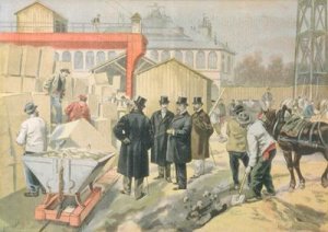 The Prince of Wales 1841-1910 Visiting the Building Site of the 1900 Universal Exhibition from Le Petit Journal 20th March 1898