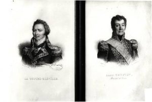 Portraits of Louis Rene Madeleine Le Vassor 1745-1804 Count of La Touche Treville and Admiral Laurent Truguet 1752-1839 1836