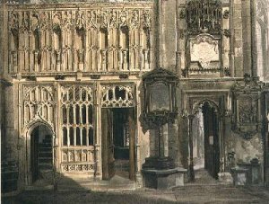 The Screen of Abbot Islips Chapel and the Entrance to the Chapel of St Erasmus