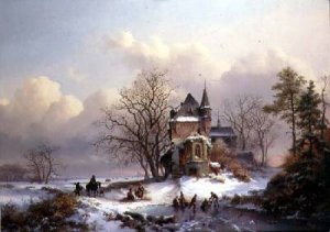 Winter Landscape with Skaters
