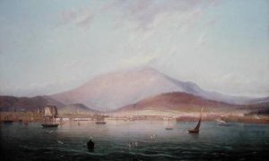 Hobart Town with Mount Wellington Tasmania