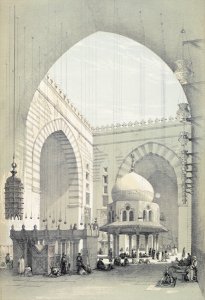 Interior of the Mosque of Sultan Hasan in Cairo