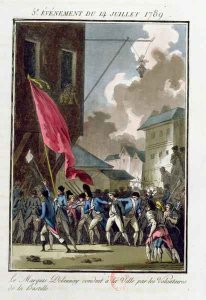 Marquis Bernard Rene Jordan de Launay 1740-89 Governor of the Bastille conducted to the Hotel de Ville