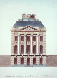 Society of Arts and Sciences Amsterdam from Choix des Monuments Edifices et Maisons les plus remarquables du Royaume des Pays Bas