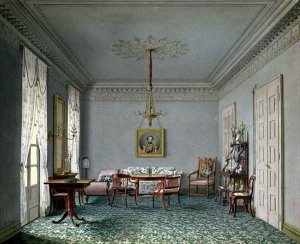 Drawing room Interior in the Palace in Stuttgart Wurttemburg
