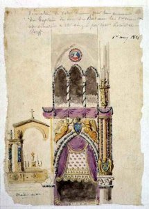 Project for the Decoration of Notre Dame for the Baptism of the Duc de Bordeaux