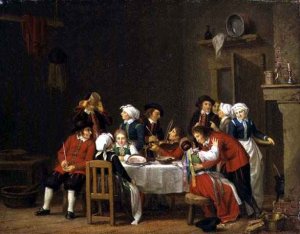 Convivial Scene in a Peasants Cottage