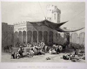 Panjab Sikh Soldiers Receiving their Pay at the Royal Durbar Lahore