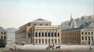 Theatre of Liege from Choix des Monuments Edifices et Maisons les plus remarquables du Royaume des Pays Bas by Pierre Jacques Goetghebuer