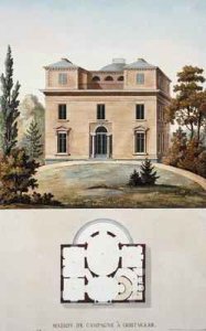 Country House at Oostakker Belgium from Choix des Monuments Edifices et Maisons les plus remarquables du Royaume des Pays Bas