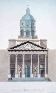 Church of St Jacques Brussels from Choix des Monuments Edifices et Maisons les plus remarquables du Royaume des Pays Bas