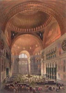 Interior of Haghia Sophia Constantinople