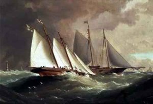 Esmerelda and Alarm off the Eddystone Lighthouse