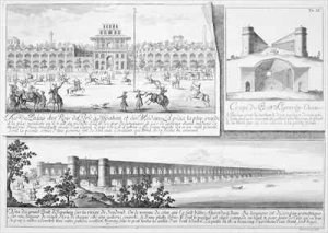 The Royal Palace at Isfahan A Cross Section of the Alyverdy Chan Isfahan Bridge and a View of the Alyverdy Chan Isfahan Bridge