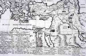Map of Locations cited in the First Book of Entwurf einer historischen Architektur