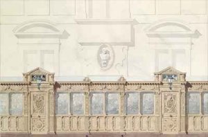 Design for the Galerie de Bois Chateau de Chantilly
