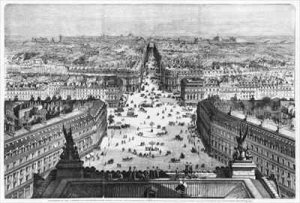 Improvements to Paris opening of Avenue Napoleon after the building of the Butte des Moulins
