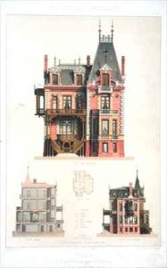 Design for a brick villa in Trouville