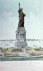 The Great Bartholdi Statue Liberty Enlightening the World