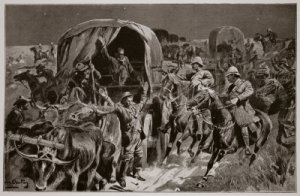 Night attack on a Boer convoy by mounted infantry under Colonel Williams