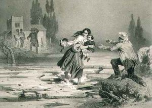 The Flight of Eliza, plate 3 from 'Uncle Tom's Cabin'