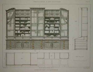 Design for a stationer's cabinet
